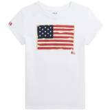 Polo Ralph Lauren T-shirt - Hvid m. Flag - Polo Ralph Lauren - 7 år (122) - T-Shirt