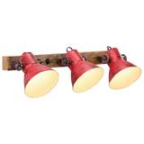 vidaXL væglampe 25 W 65x25 cm E27 rustik rød