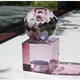 Krystalglas lysestage Rose H:12 cm, vendbar