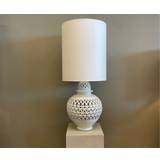 Manipura Living Calada Globe Grande bordlampe - 50x35 - hvid keramik