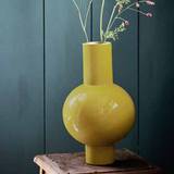 Pip Studio Vase Metal Yellow 40 cm