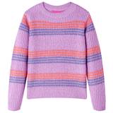 vidaXL Sweater til børn str. 140 strikket lilla og lyserød