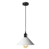 Hvid industriel vintage lampe retro loftslampe pendel lys lysekrone E27 Edison