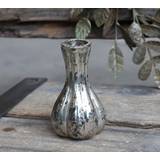 Vase i fattigmandssølv med riller – Chic Antique