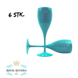 Champagneglas Royal Riviera 6 STK. i turkis akryl