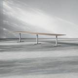 Konferencebord Modul, Størrelse 440 cm, Ben Sølv, Farve Valnød