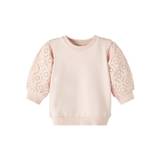 Rose smoke Name it sweatshirt med blonde pufærmer - 13216779