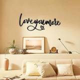 SHEIN 1pc Love You More Metal Wall Art - Romantic Valentine's Day Gift For Her/Him - Retro Aesthetic Hanging Decoration For Home, Kitchen, Bar, Or Office -