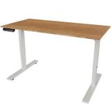 H�ve-s�nkebord i tr� Flere varianter - Bambus / 120x60 cm / Hvid