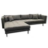 Cali sofa m/vendbar chaiselong - Fløjl - L 282 x H 72 cm | Chaiselong: D 175 x B 115 cm