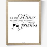 Plakat - The best wine is with friends