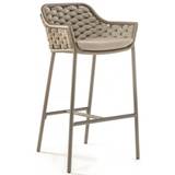 PANAMA Udendørs barstol i aluminium og quick dry textylene H101 cm - Taupe/Beige