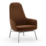 Normann Copenhagen Era Lounge Chair High Chrome SH: 40 cm - City Velvet Vol 2 / 026