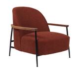 Gubi - Sejour Lounge Chair W Armrest Fully upholstered Oak Oiled Black Matt Base