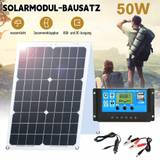 SHEIN Solar Panel Kit 50W, Foldable Solar Panel Module Ultra Thin And Waterproof Kit For Camping, RVs, Roofs, Solar Panel With 10A Solar Charge Controller