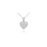 Best Friends Heart Charm Necklace in Sterling Silver