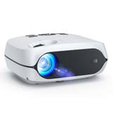 Projector G WiFi Bluetooth Projector Native P Portable Projector with Screen and Bag Support K Zoom  Outdoor Movie Projector Compatible with iOSAndroi - Black and White