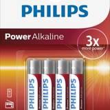 Philips batteri Power Alkaline AAA – LR03 4-blister