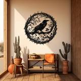 SHEIN 1pc Gothic Artwork, Metal Raven Wall Art, Birds On Branch Wall Decor, Gothic Raven, Metal Crow Wall Sign, Unique Design Home Decor, Wildlife Lover Gif