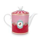 Teapot Love Birds Medallion Red-Pink 1.3ltr