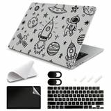 SHEIN 5 In 1 Printed Space Travelling Pattern Laptop Case Compatible With MacBook Air Pro 13.3 13.6 14.2 15.4 15.3 16.2 Inch M1 M2 M3 Pro/Max Chip With Reti