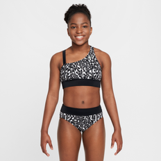 Asymmetrisk Nike Swim Wild-monokini til større børn (piger) - grå - L