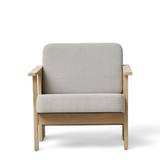 Form & Refine Block Lounge Chair SH: 39 cm - White Oak/Grain