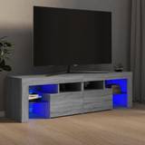 vidaXL tv-bord med LED-lys 140x36,5x40 cm grå sonoma-eg