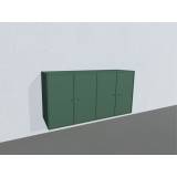 Square Classic skænk - opstilling 18 (malet træ korpus, mørkegrøn malet korpus, mørkegrøn malet front, dybde: 42 cm)