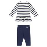 Polo Ralph Lauren Kids Baby striped cotton top and leggings set - blue - 68