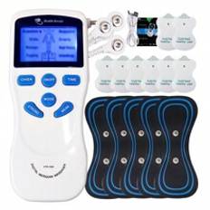 Modes  Intensities EMS Massage Nerve Stimulator TENS Machine Body Massager Full Body Massage With pcs Cervical EMS Pulse Massage Stickers - White