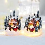 1 stk julepynt harpiks hus lysende ornamenter jul mikro landskab jul lille hus julegave ideer Lightinthebox