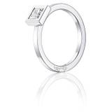 Princess Wedding Thin 0.40 ct diamant Ring Hvidguld