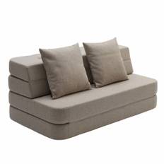 By KlipKlap - Klip Klap KK 3 fold sofa w. buttons - Børnesofa - Beige w/ Sand - L120 x W70 x H36 cm
