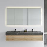 Premium Backlight badeværelses spejl, LED – lampeudtag - Antidug (Variant: Størrelse: Højde 70 cm Brede 90 cm)