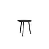 HAY CPH Deux 220 Table Ø: 75 cm - Ink Black Lacquered Solid Beech/Ink Black Laminate