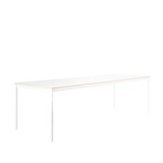 Muuto Base Table - 250x90cm - Hvid/Hvid/Natur Kant