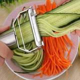 PC New Type Slicer Peeling Knife Scraper Scraper For Shredded Potatoes Other Vegetables Etc Multifunctional Stainless Steel Kitchen Only - Silver - one-size