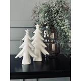 Juletræ 22cm - Hvid porcelæn
