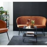Metalica - Sofabord i sort metal, 50 x 50 cm