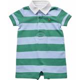 Polo Ralph Lauren Striped Cotton Rugby Shortall Str 3M / 3-6 mdr - Buksedragter Bomuld hos Magasin - Raft Green/ofc Blu Multi