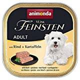 animonda Vom Feinsten Adult Hundefutter, Nassfutter für ausgewachsene Hunde, mit Rind + Kartoffeln, 22 x 150 g