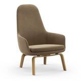 Normann Copenhagen Era Lounge Chair High Oak SH: 40 cm - City Velvet Vol 2 / 077