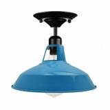 Vintage loftslampe loftslampe i industriel stil, 30 cm, metal, blå
