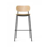 Audo Copenhagen | Co Bar Chair– Upholstered Seat, Naturel Oak - Natural Oak / Gold Bouclé Audo