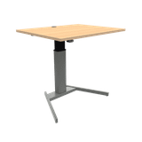ConSet hæve sænkebord 501-19 Basic - Bøg - Sølv, 80x100 - ConSet