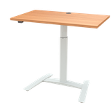 ConSet 501-9 hæve-sænkebord 100x60cm bøg med hvidt stel