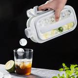SHEIN 1pc, Portable Ice Ball Maker 2 In 1 Ice Cube Trays, Creative Ice Bottle Cubic Container With 17 Grids Cooling Ice Cube Molds For Cocktail, Coffee, Whi