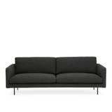 Adea - Basel 220 Sofa, Fabric Upholstery, Black leg, Removable Upholstery, Cat. 3, Malawi 0015