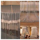 SHEIN Canopy Bed Mosquito Net, Princess Dome Hanging Round Canopy Bed Curtain For Baby Kids Girls Women Adults, Indoor Outdoor Castle Play Tent, White